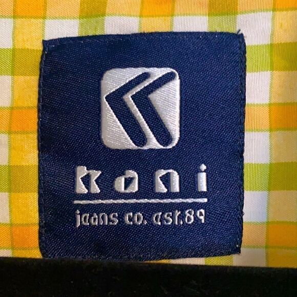 Kani plaid short sleeve button up urban shirt XL - Picture 2 of 10